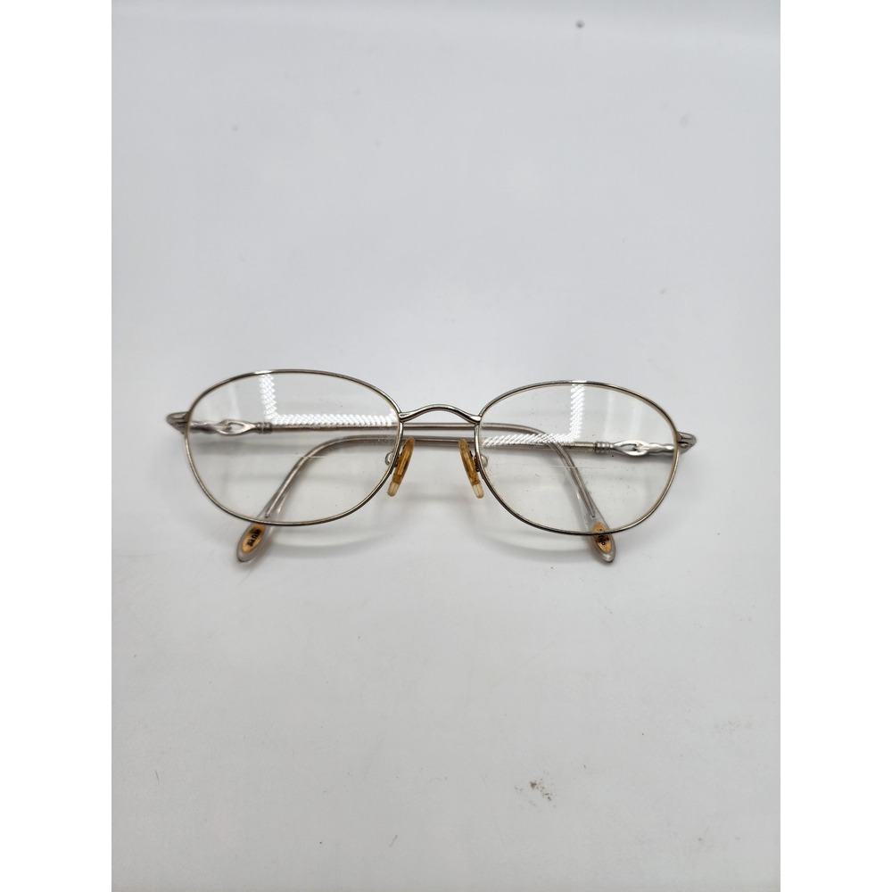 Sāfilo Silver Oval Eyeglasses Frames Vintage Metal Wire Rim 48-18-135